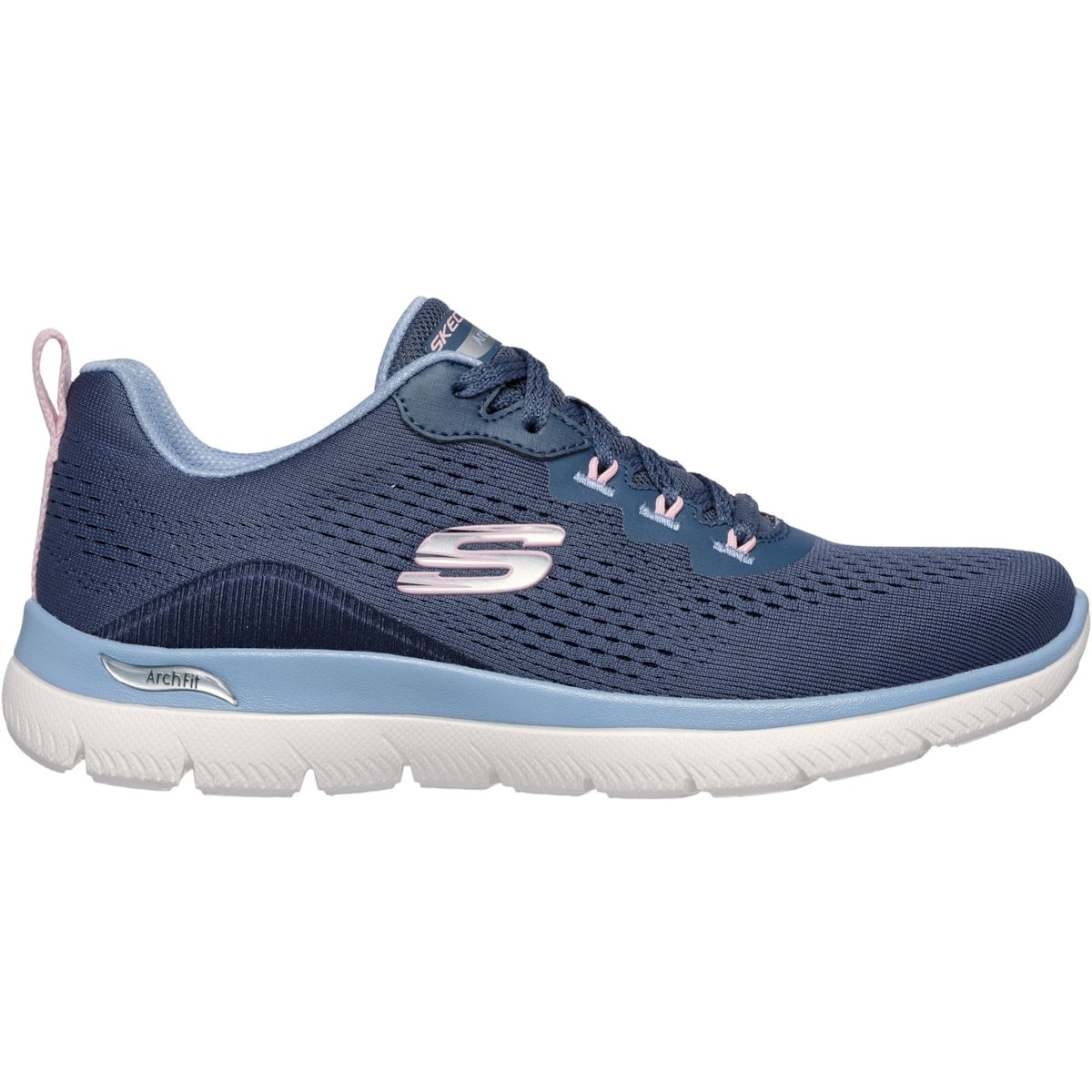 Skechers Arch Fit Summits Womens Navy Light Blue Trainer