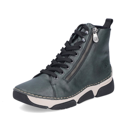 Rieker 4592054 Womens Turquoise Lace Up Ankle Boot
