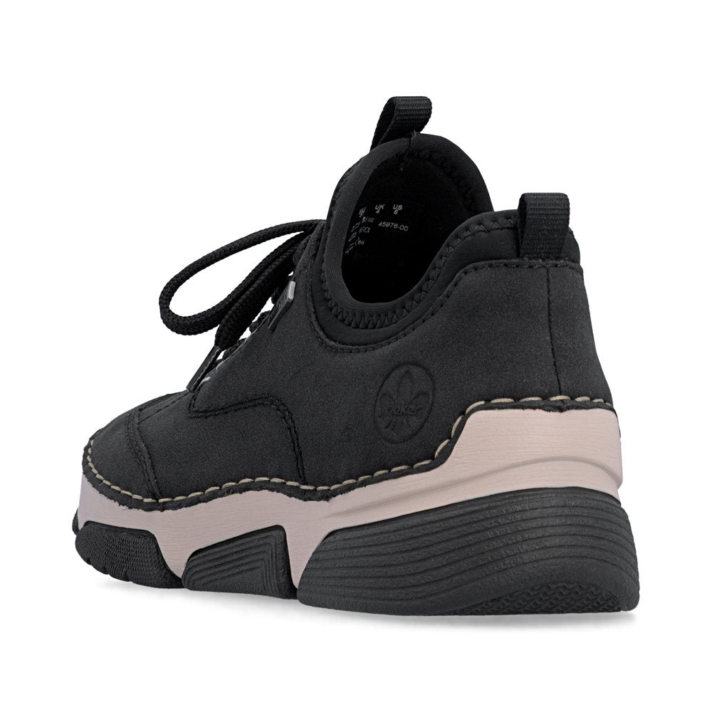 Rieker 4597600 Womens Black Waterproof Trainer