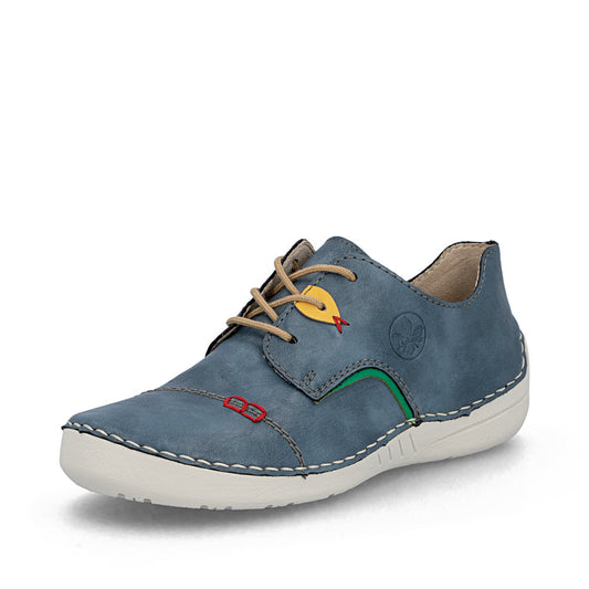 Rieker 5252814 Womens Blue Lace Up Shoe