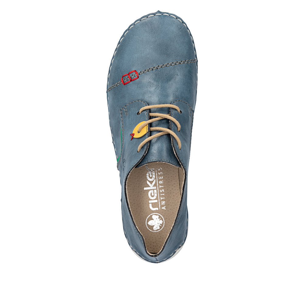 Rieker 5252814 Womens Blue Lace Up Shoe