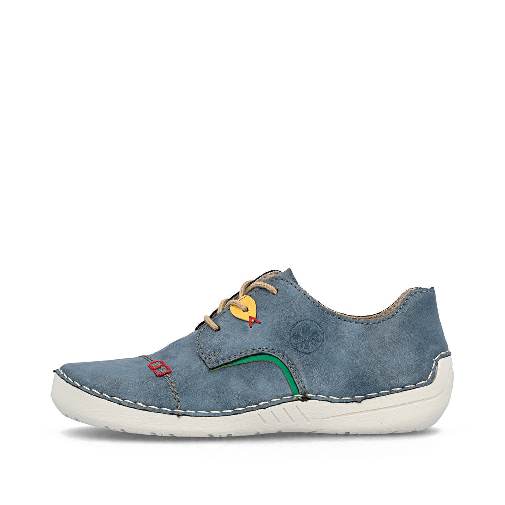 Rieker 5252814 Womens Blue Lace Up Shoe