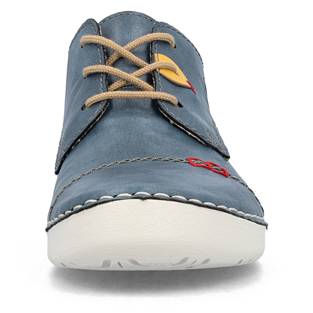 Rieker 5252814 Womens Blue Lace Up Shoe