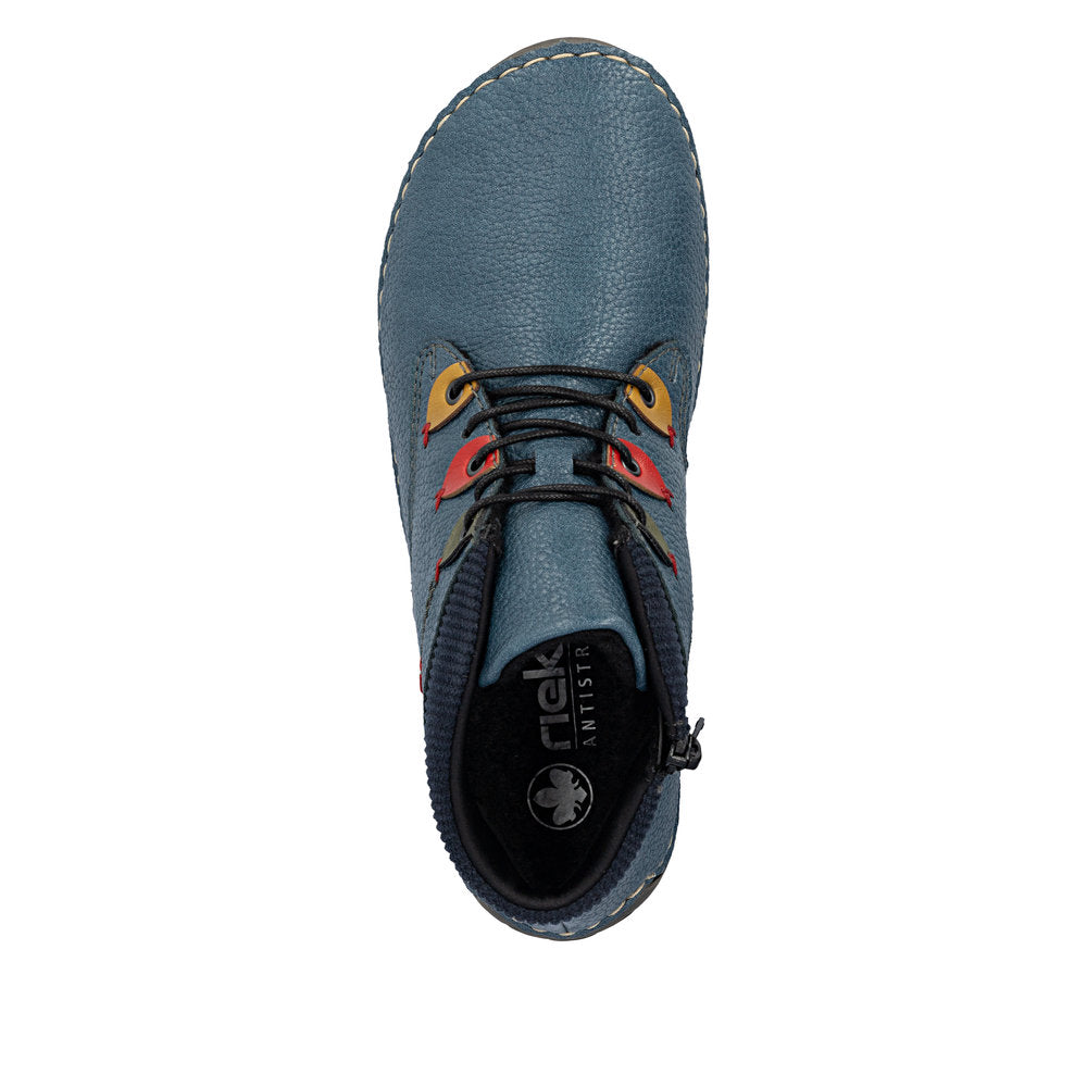 Rieker 5254414 Womens Blue Lace Ankle Boot