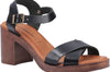 Hush Puppies Georgia Womens Black Heeled Sandals