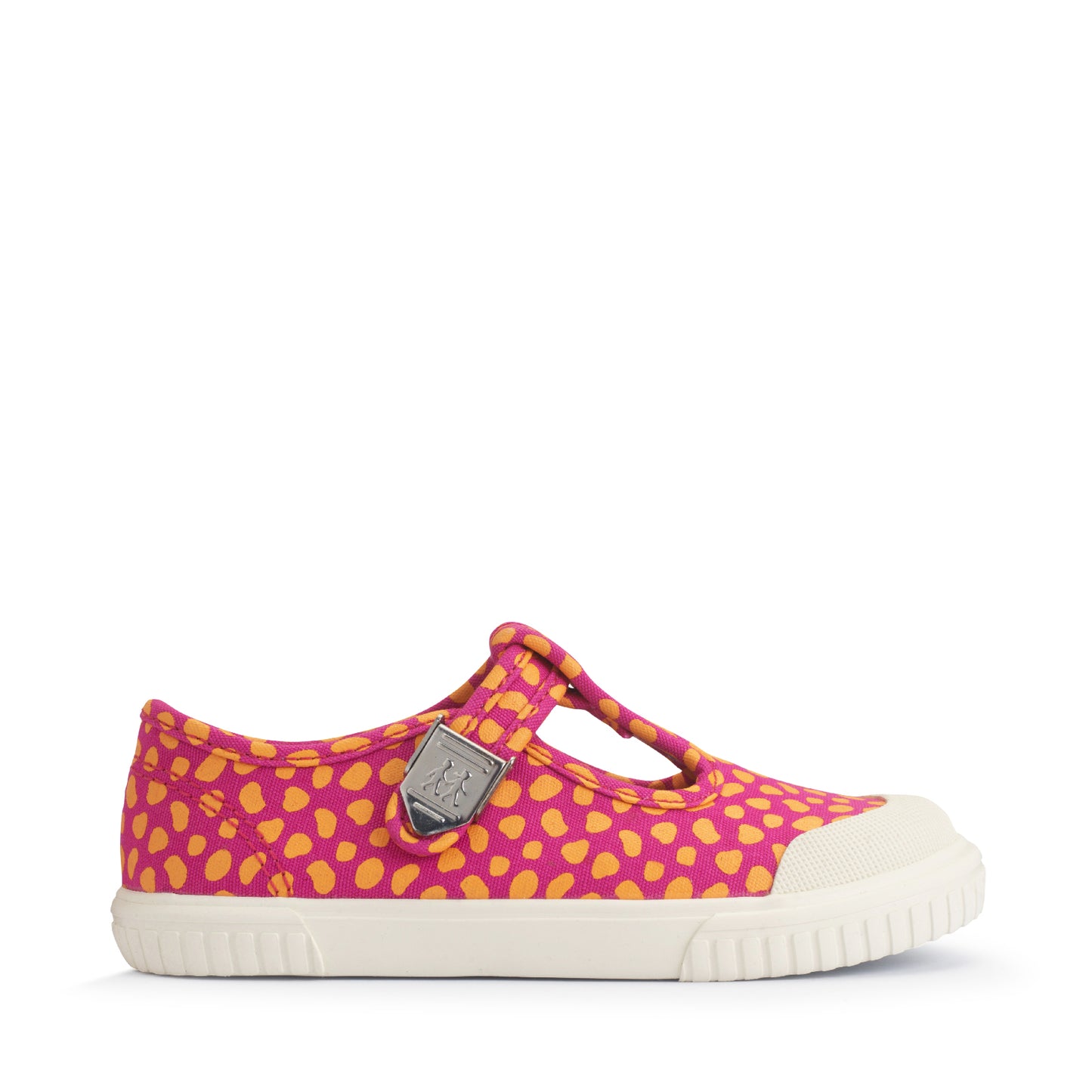 Start Rite Skipper Girls Pink Orange Canvas T-Bar Shoe