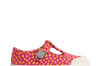 Start Rite Skipper Girls Pink Orange Canvas T-Bar Shoe