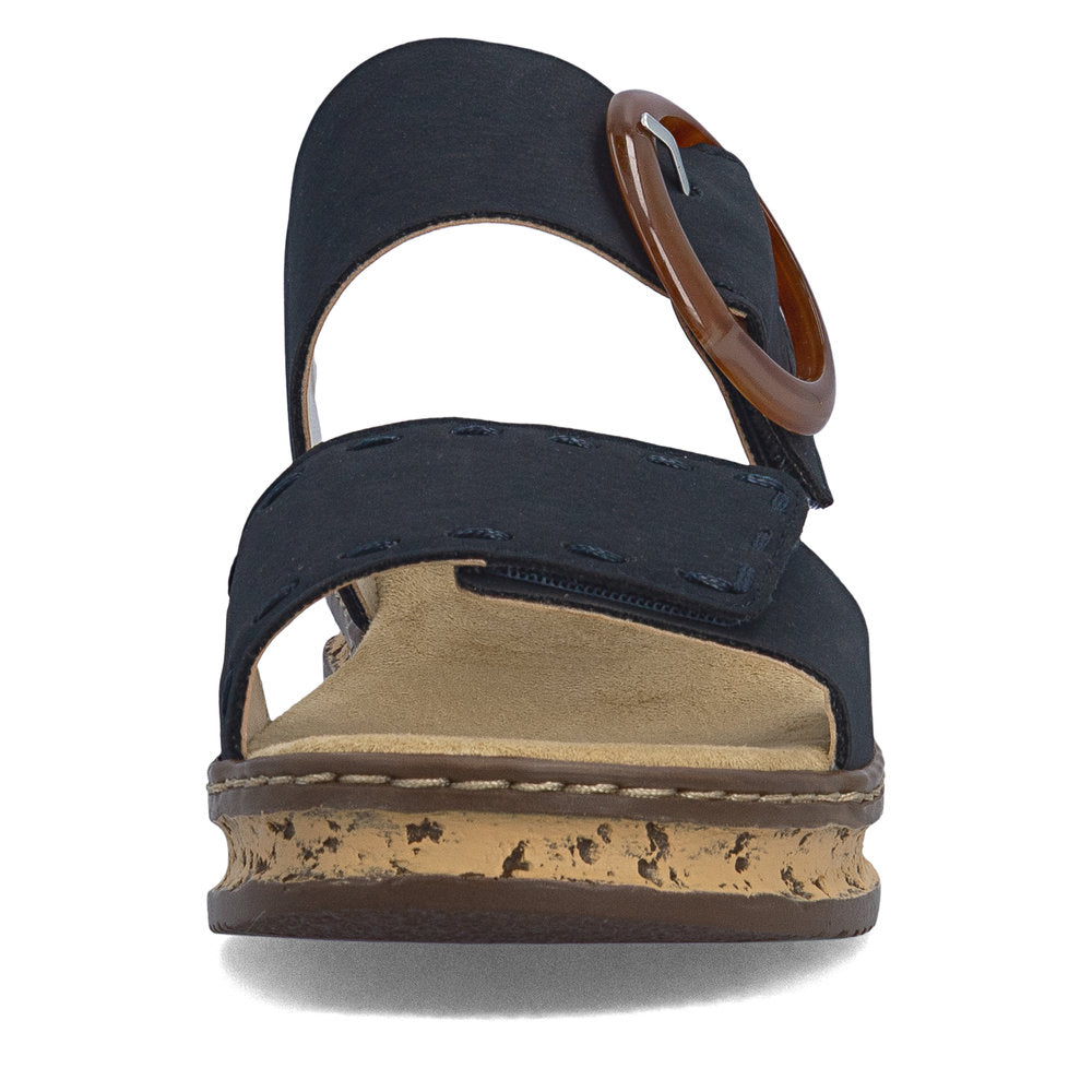 Rieker 6295014 Womens Navy Buckle Sandal
