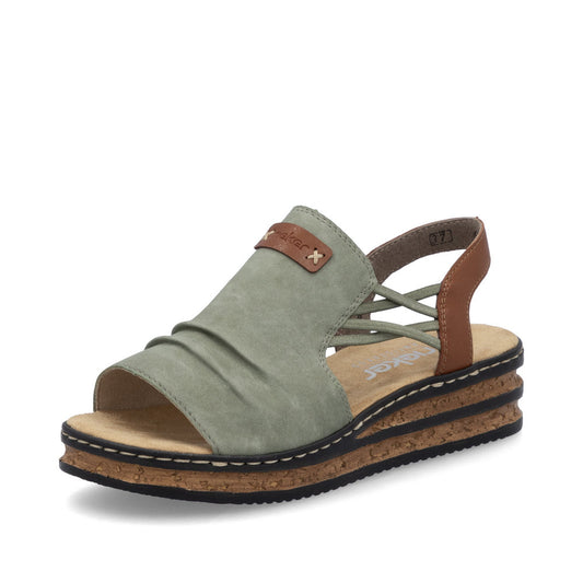 Rieker 6296252 Womens Green Extra Coverage Sandal