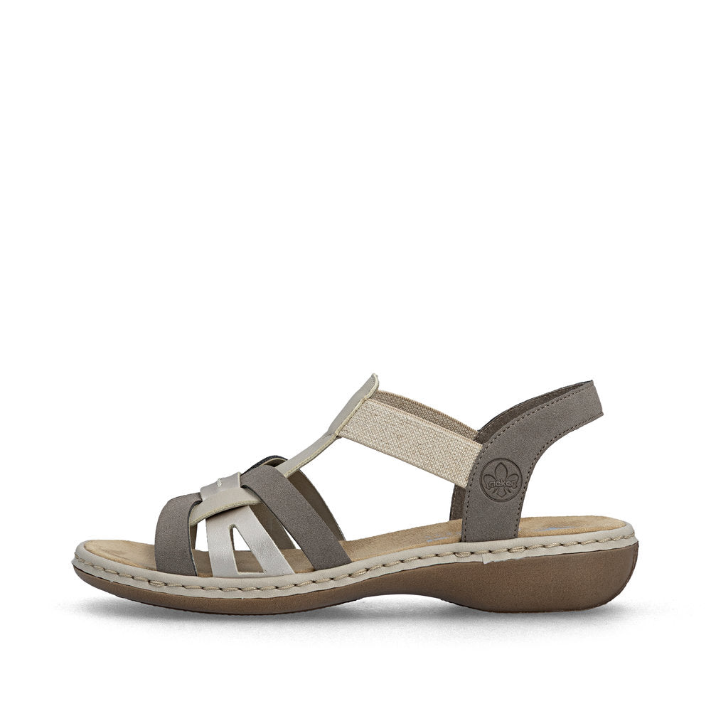 Rieker 6591864 Womens Metallic Neutral Combi Sandal