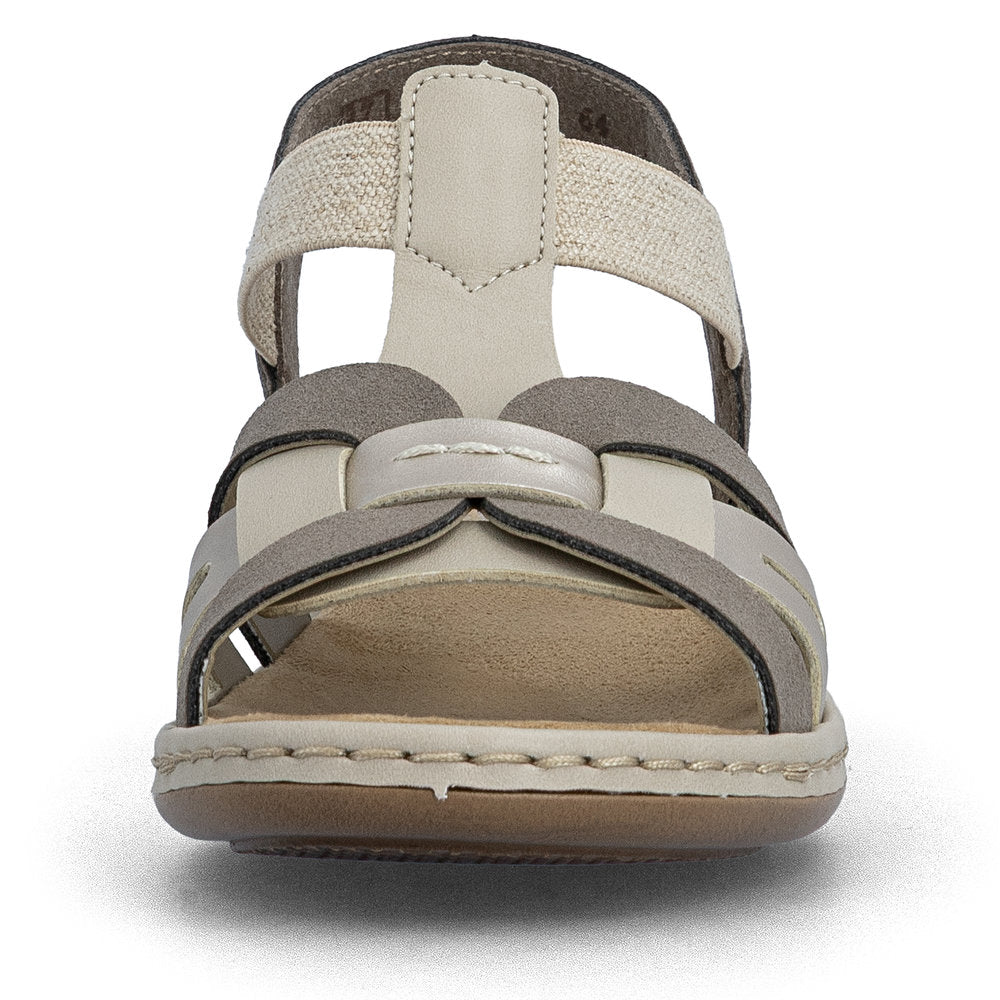Rieker 6591864 Womens Metallic Neutral Combi Sandal