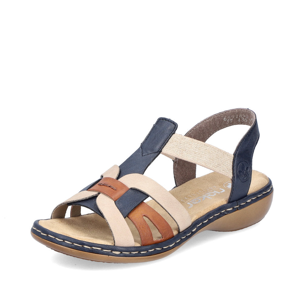 Rieker 6591890 Womens Navy Combi Sandal