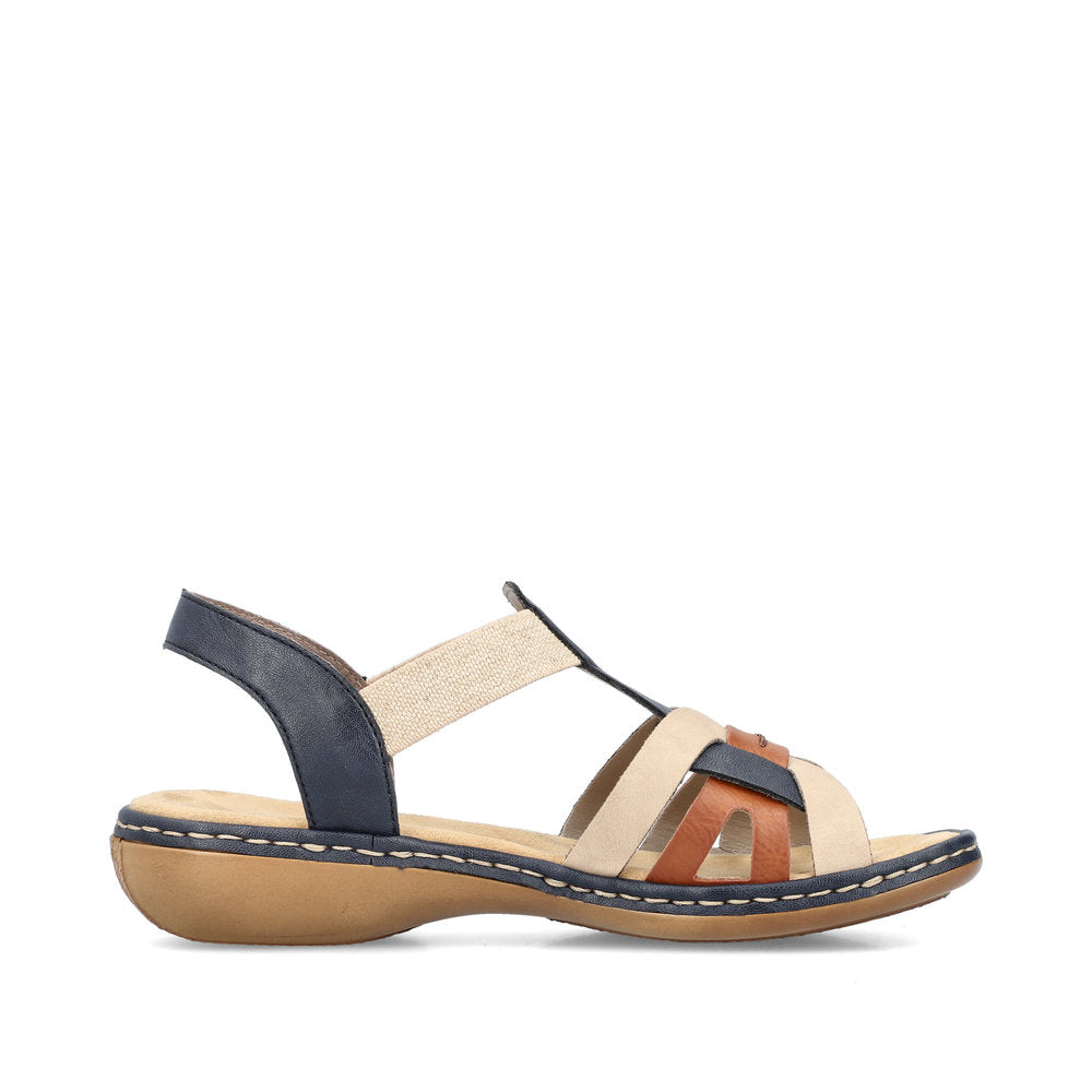 Rieker 6591890 Womens Navy Combi Sandal
