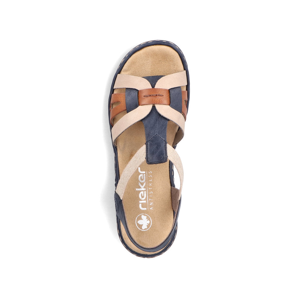Rieker 6591890 Womens Navy Combi Sandal