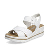 Rieker 6746380 Womens White Wedge Sandals