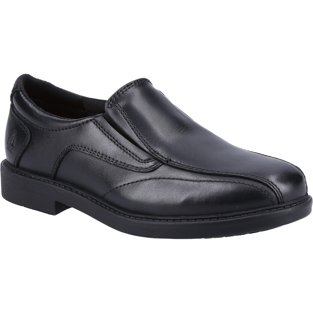 Hush Puppies Toby Boys Black Slip On School Shoe