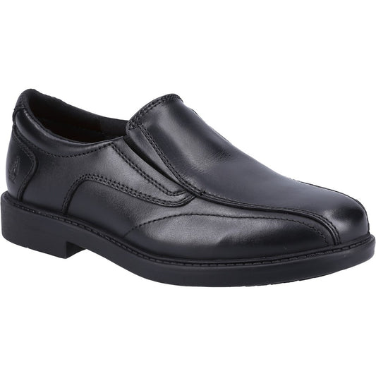 Hush Puppies Toby Boys Black Slip On School Shoe