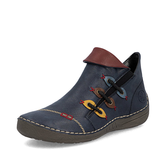 Rieker 7258114 Womens Navy Toggle Ankle Boot