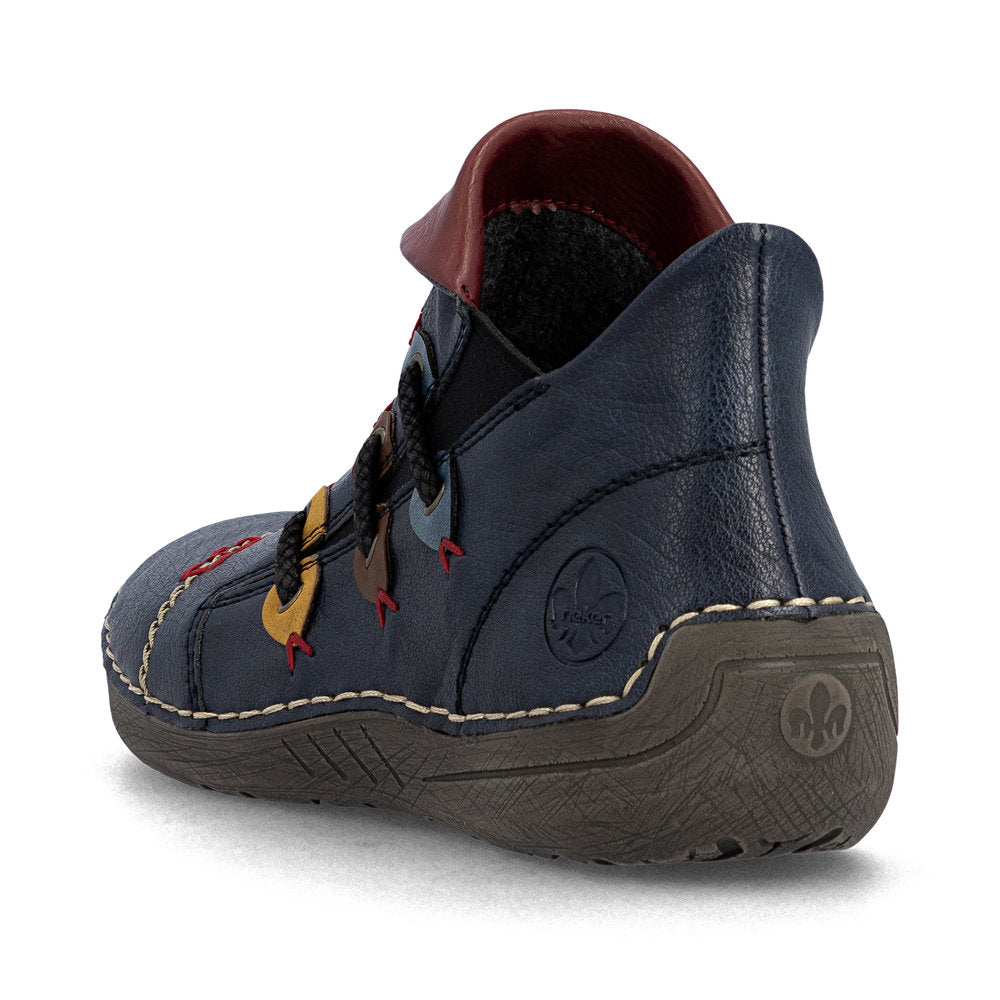Rieker 7258114 Womens Navy Toggle Ankle Boot