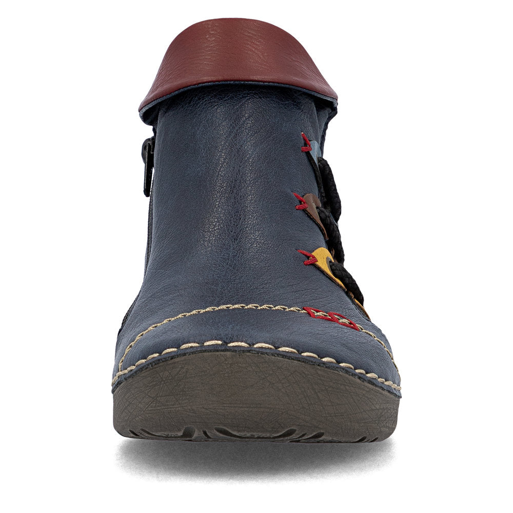 Rieker 7258114 Womens Navy Toggle Ankle Boot