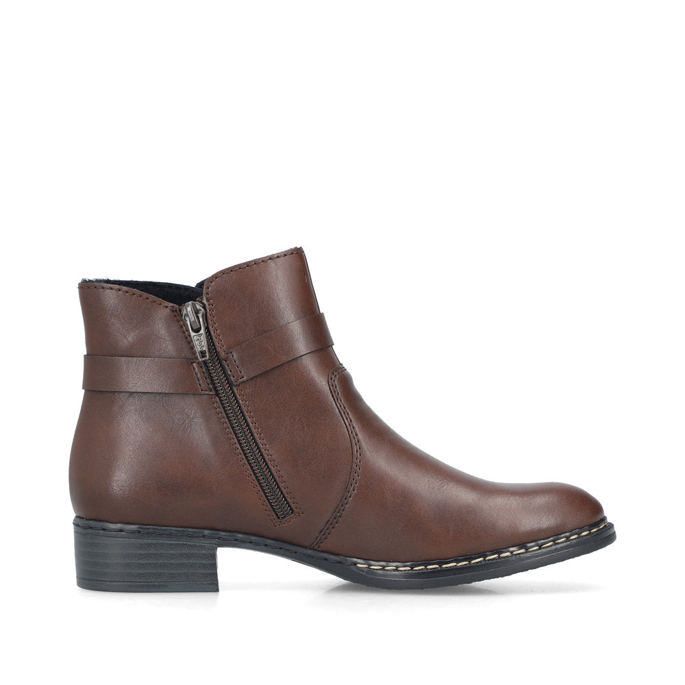 Rieker 7348725 Womens Brown Clasp Ankle Boot