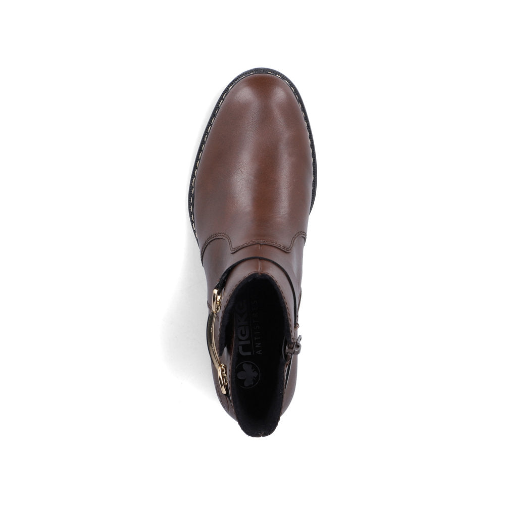 Rieker 7348725 Womens Brown Clasp Ankle Boot