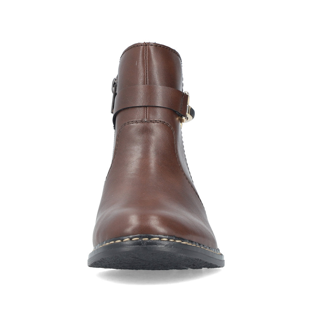 Rieker 7348725 Womens Brown Clasp Ankle Boot