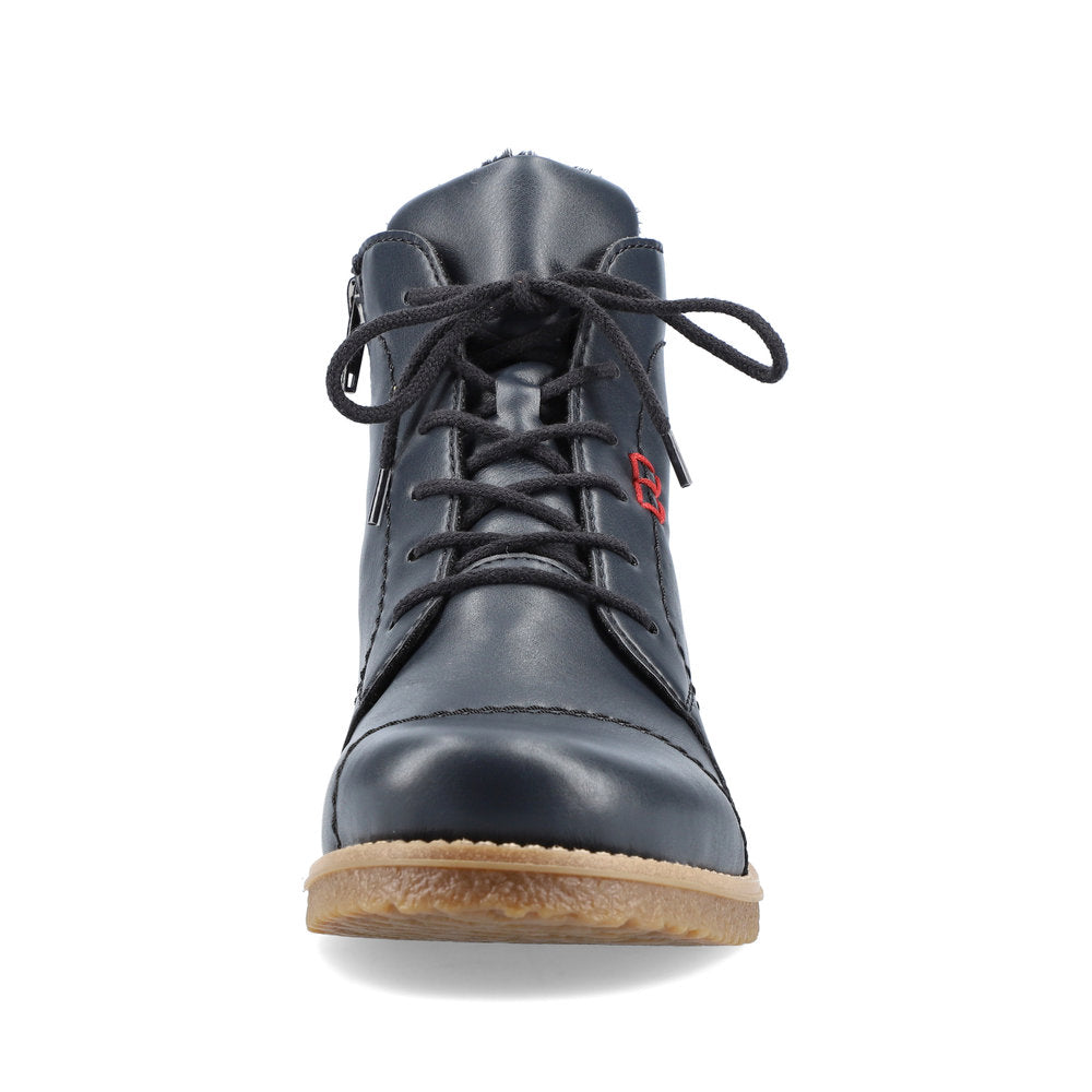 Rieker 7350014 Womens Navy Lace Ankle Boot