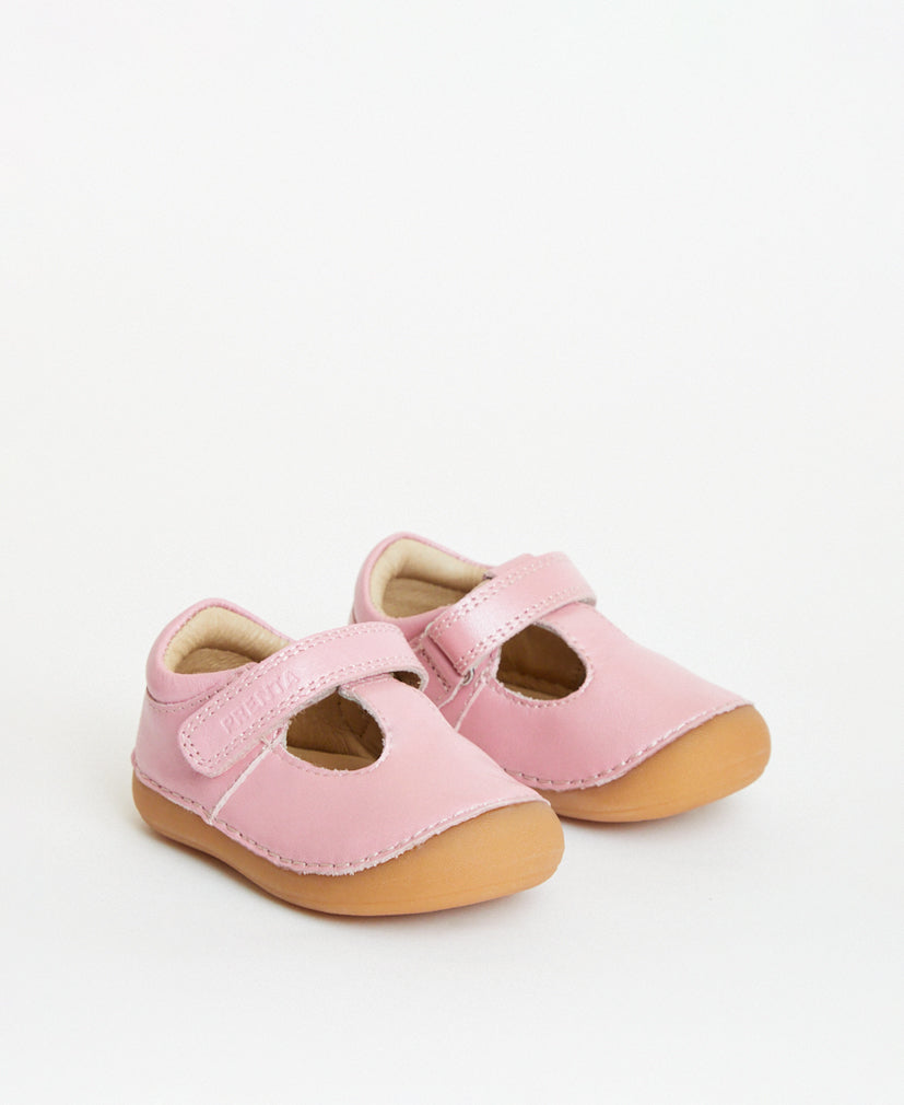 Prenta Atlas Girls Pink Metallic First Walker Shoe