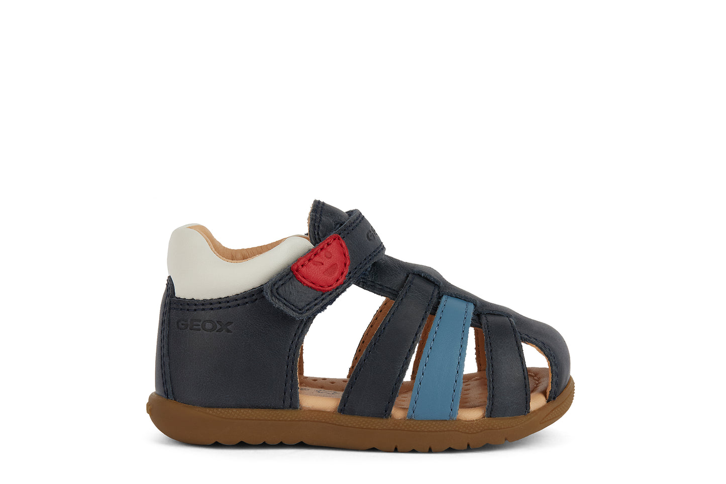 Geox Macchia Boys Navy Light Blue Closed Toe Fisherman Sandal
