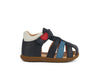 Geox Macchia Boys Navy Light Blue Closed Toe Fisherman Sandal