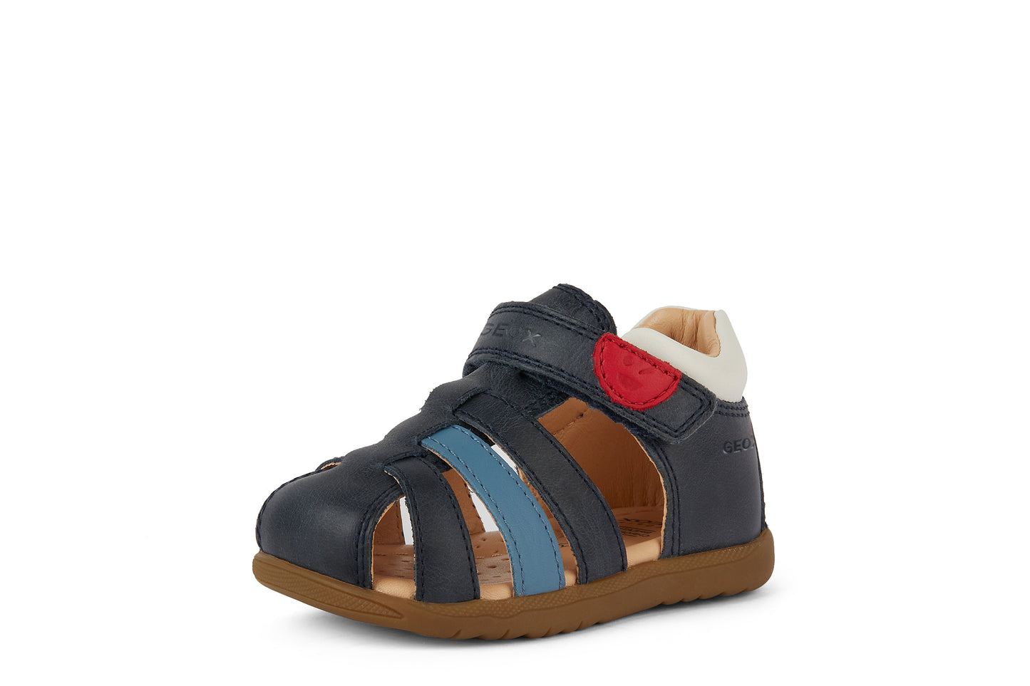 Geox Macchia Boys Navy Light Blue Closed Toe Fisherman Sandal