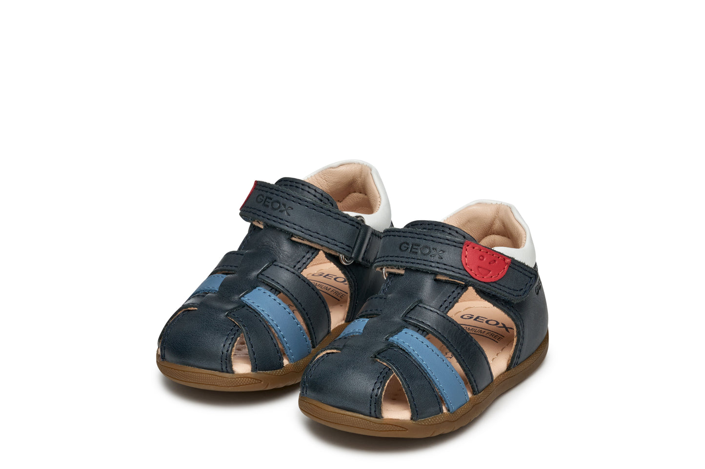 Geox Macchia Boys Navy Light Blue Closed Toe Fisherman Sandal