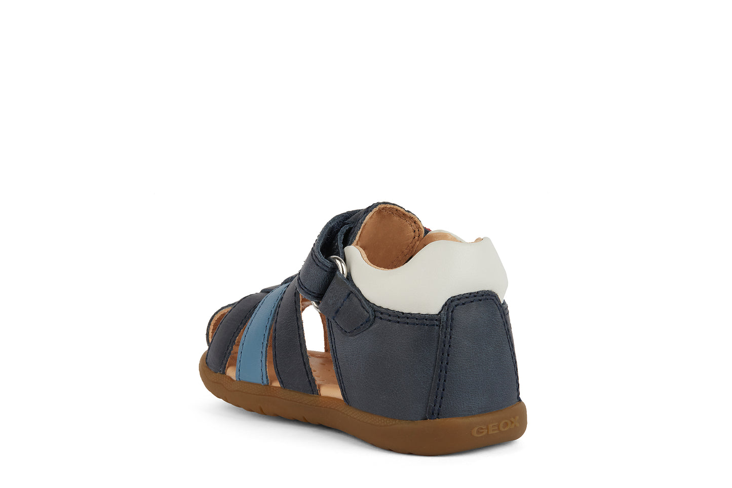 Geox Macchia Boys Navy Light Blue Closed Toe Fisherman Sandal