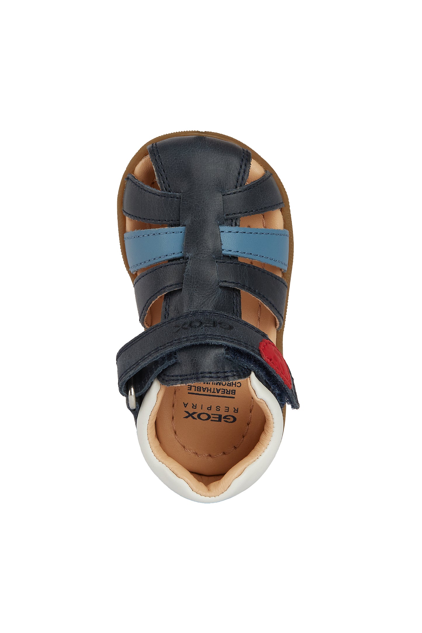 Geox Macchia Boys Navy Light Blue Closed Toe Fisherman Sandal
