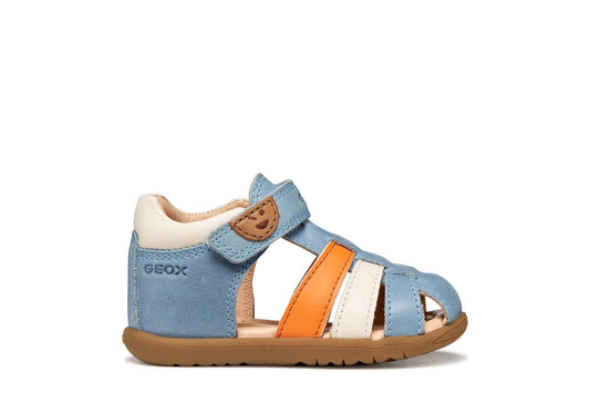 Geox Macchia Boys Blue Orange Closed Toe Fisherman Sandal
