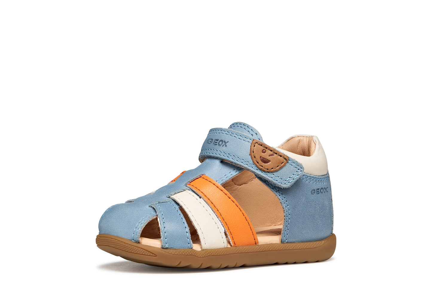 Geox Macchia Boys Blue Orange Closed Toe Fisherman Sandal