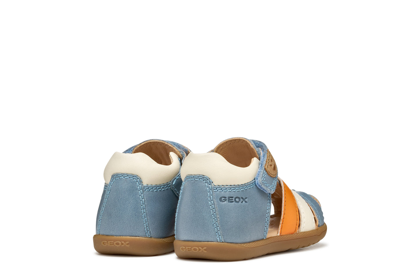 Geox Macchia Boys Blue Orange Closed Toe Fisherman Sandal
