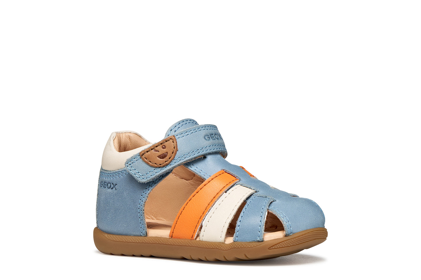 Geox Macchia Boys Blue Orange Closed Toe Fisherman Sandal
