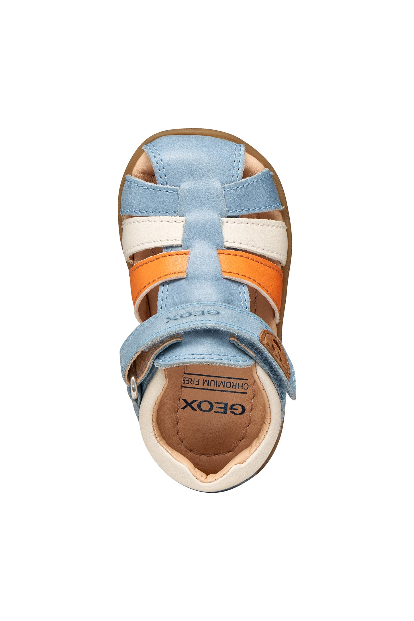 Geox Macchia Boys Blue Orange Closed Toe Fisherman Sandal