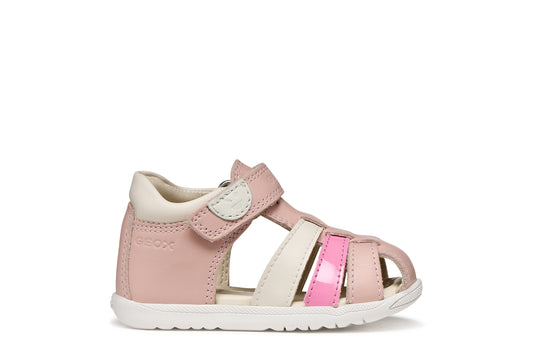 Geox Macchia Girls Rose Pink Closed Toe Fisherman Sandal