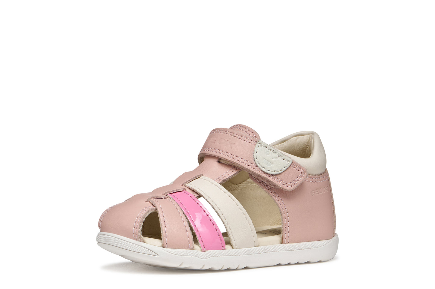 Geox Macchia Girls Rose Pink Closed Toe Fisherman Sandal