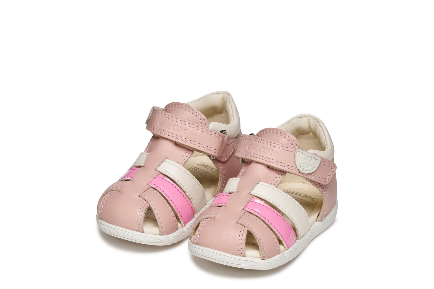 Geox Macchia Girls Rose Pink Closed Toe Fisherman Sandal