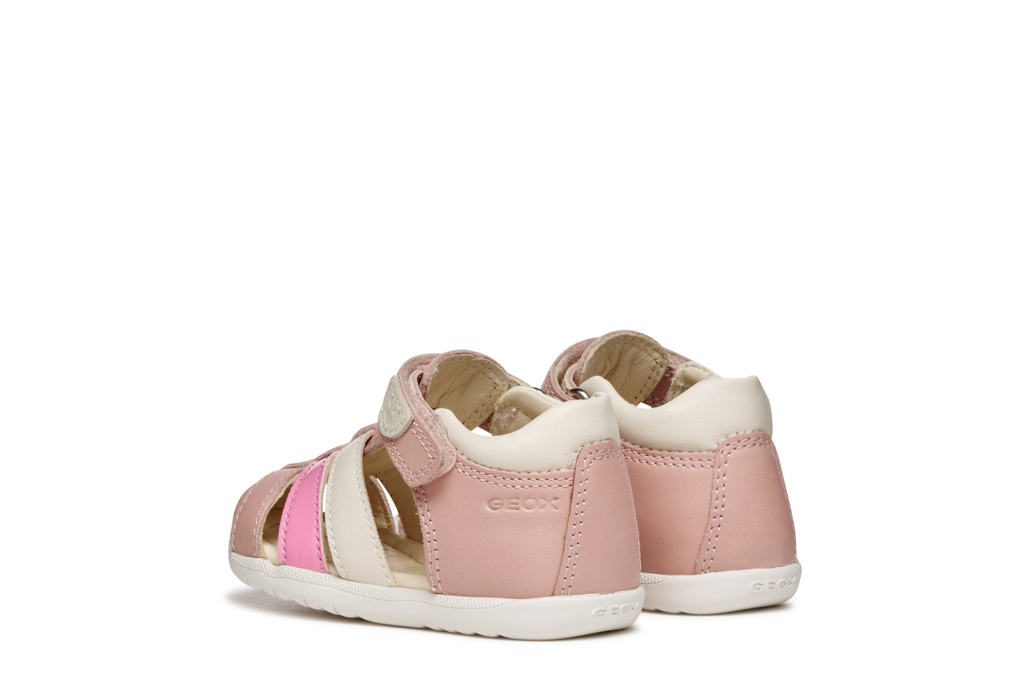 Geox Macchia Girls Rose Pink Closed Toe Fisherman Sandal
