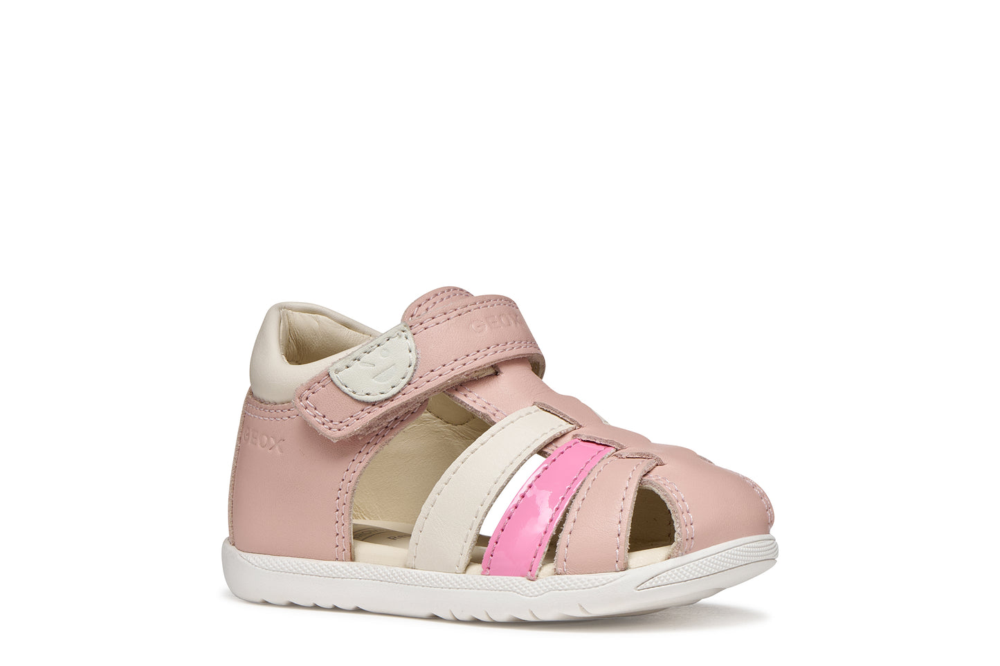 Geox Macchia Girls Rose Pink Closed Toe Fisherman Sandal
