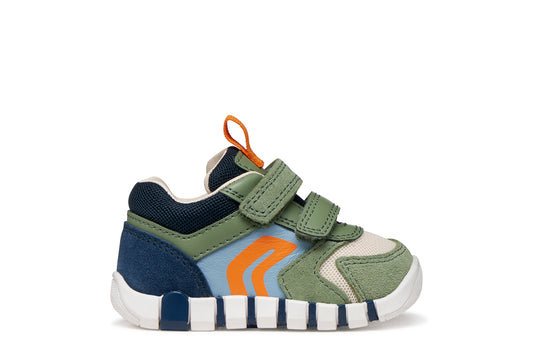 Geox Iupidoo Boys Green Navy Trainer