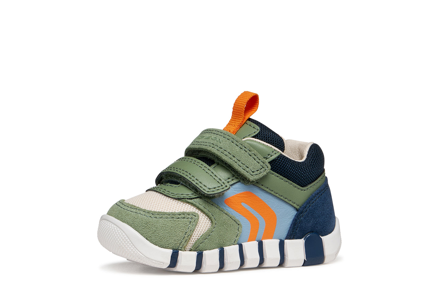 Geox Iupidoo Boys Green Navy Trainer