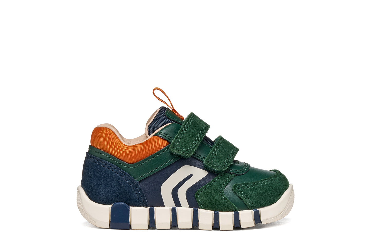 Geox Iupidoo Boys Green Orange Trainer