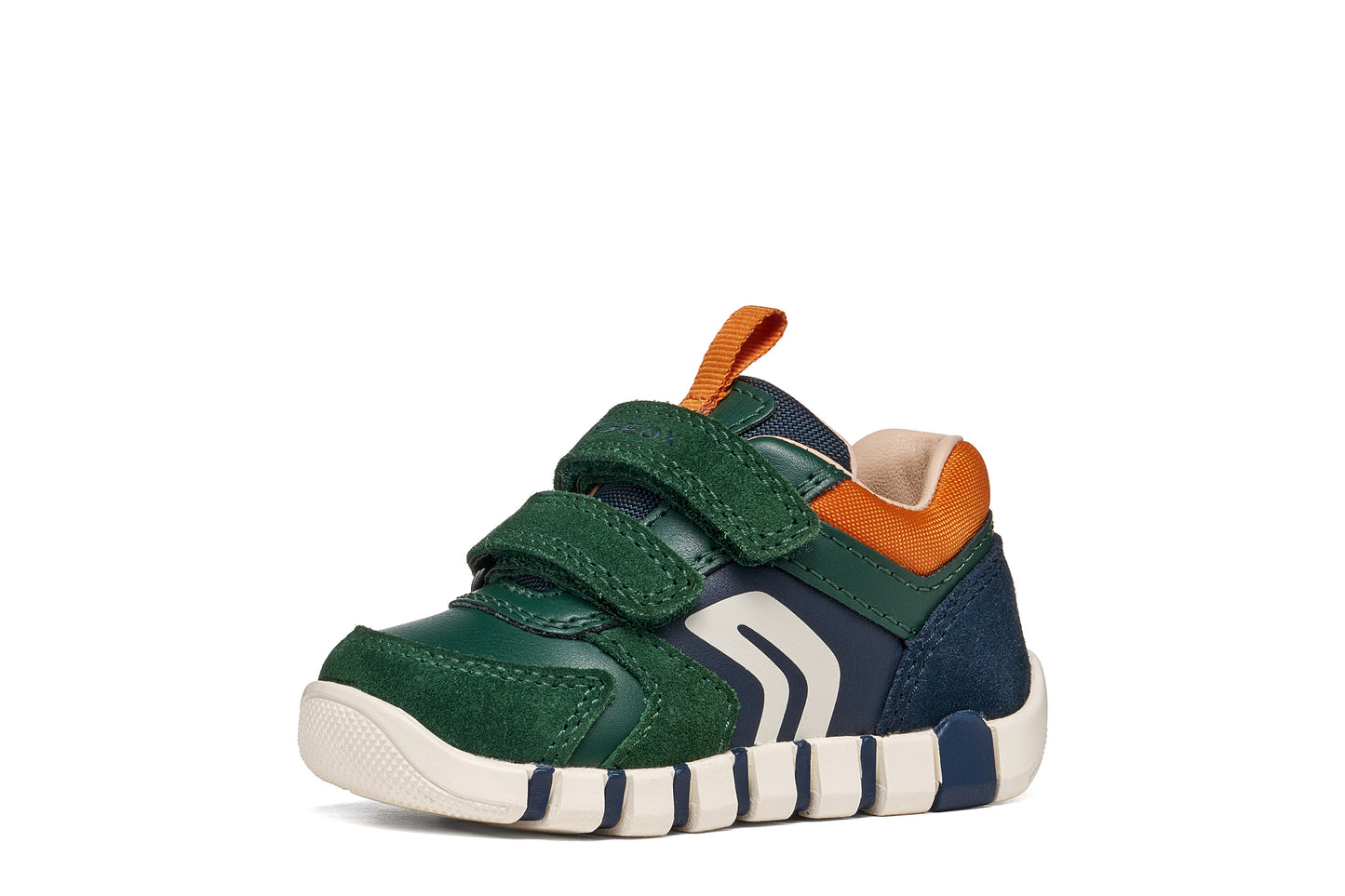 Geox Iupidoo Boys Green Orange Trainer