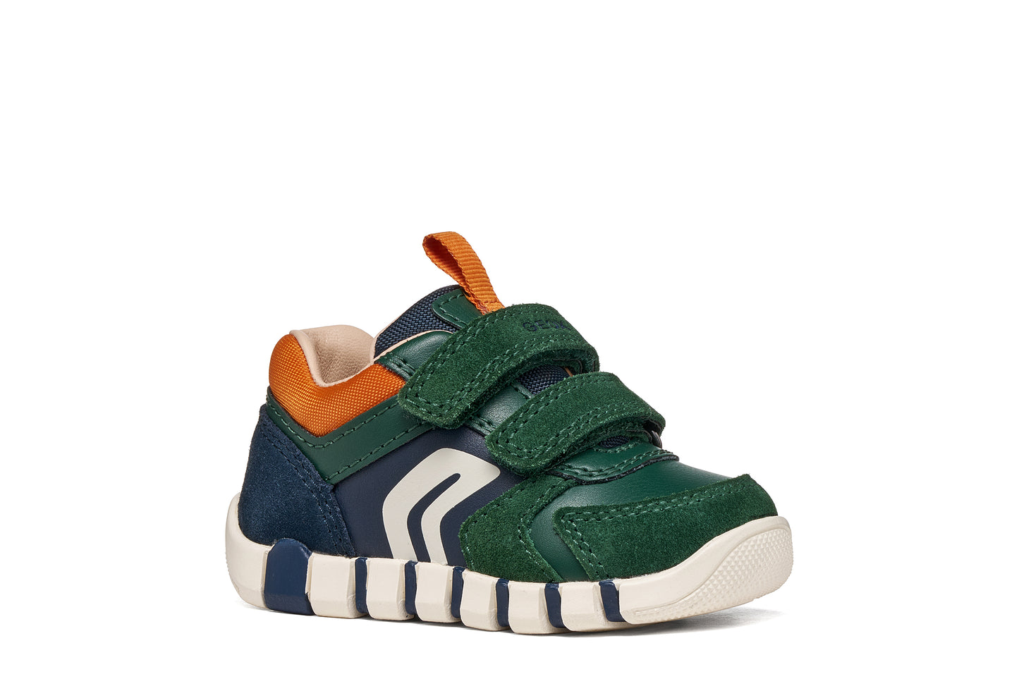 Geox Iupidoo Boys Green Orange Trainer